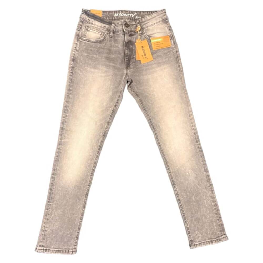Men’s M.SOCIETY Sam Skinny Fit Sustainable Stretch Jeans in Grey Wash 30x30